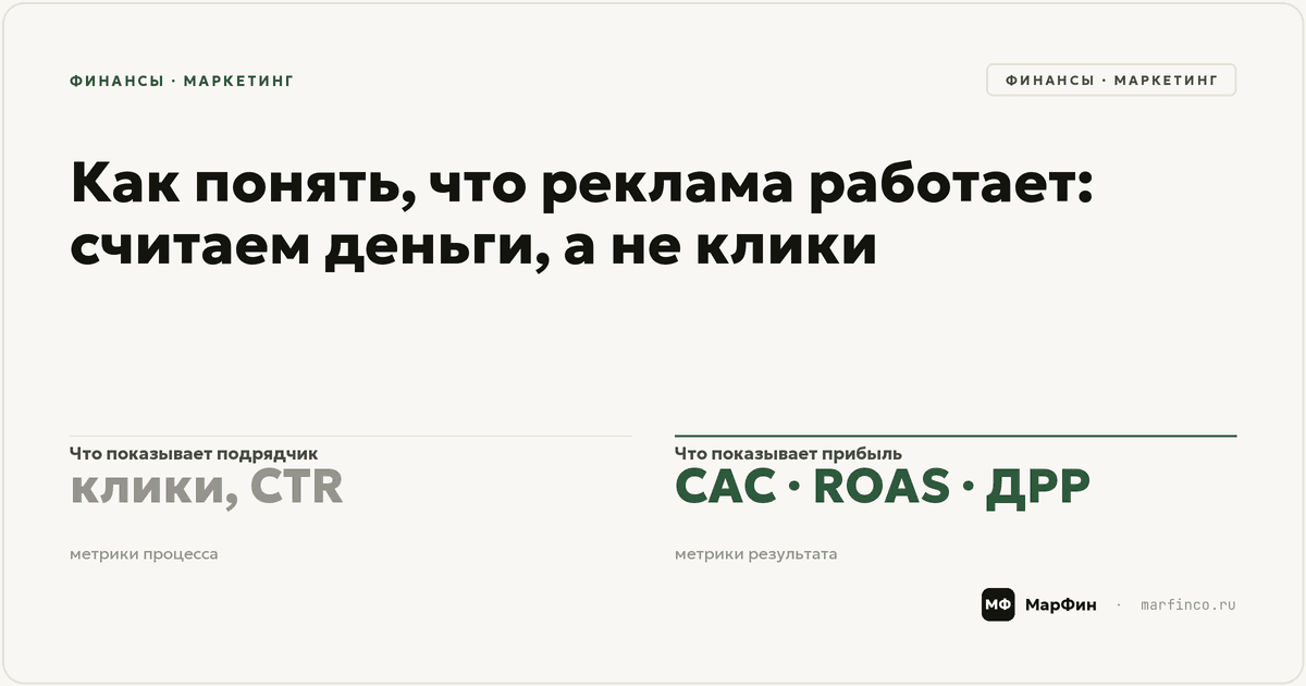 Как понять, что реклама работает: считаем деньги, а не клики