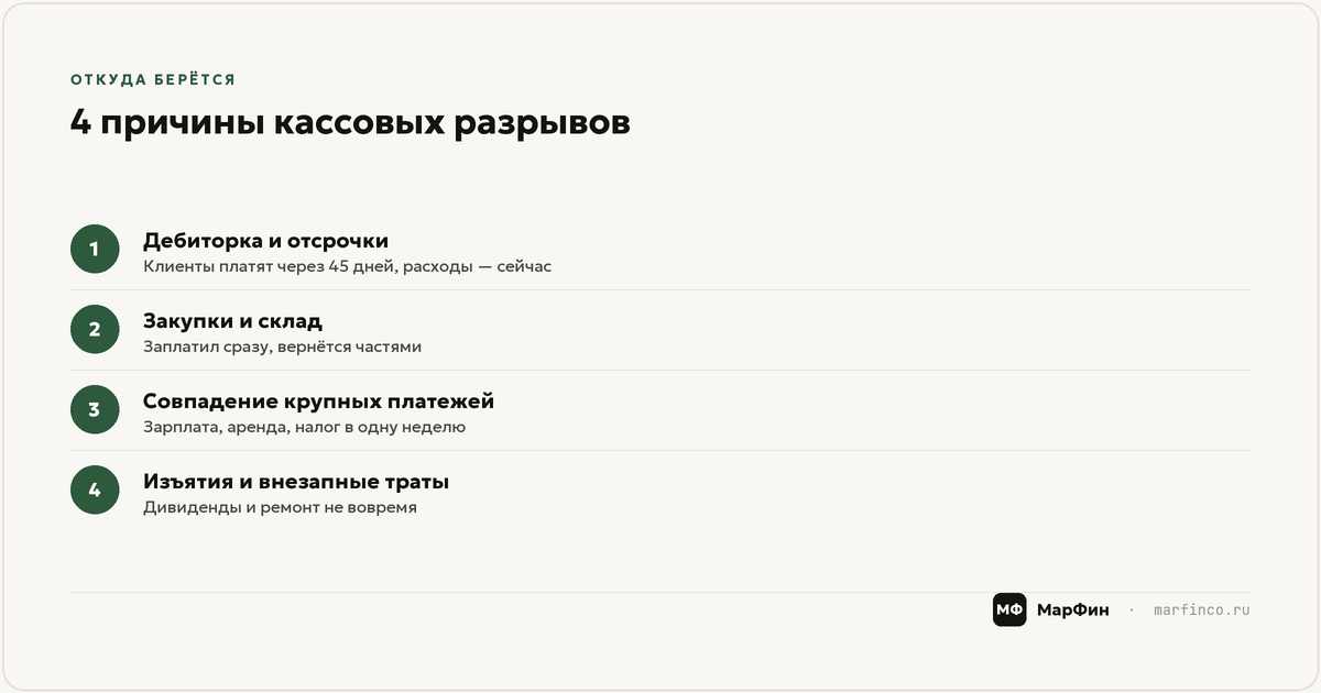 4 причины разрывов